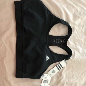Adidas climalite black sports bra XL with tags never worn.  Less than 1/2 off!!